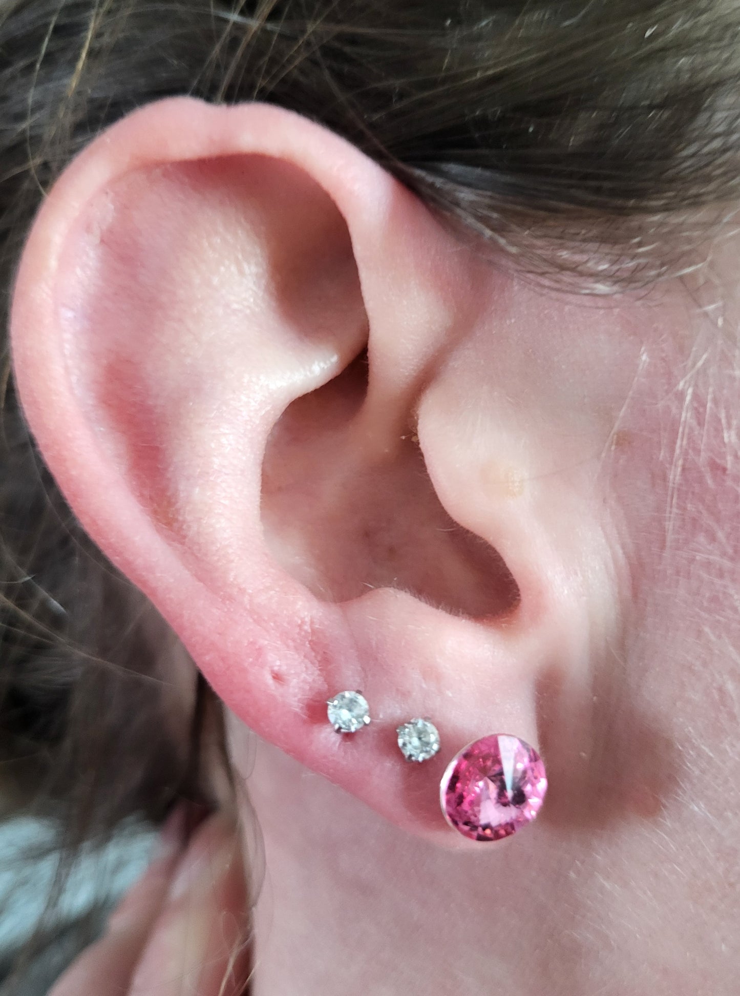 Sterling Silver Earrings - Swarovski Crystal Stud/ Post Earrings; Many Colors!
