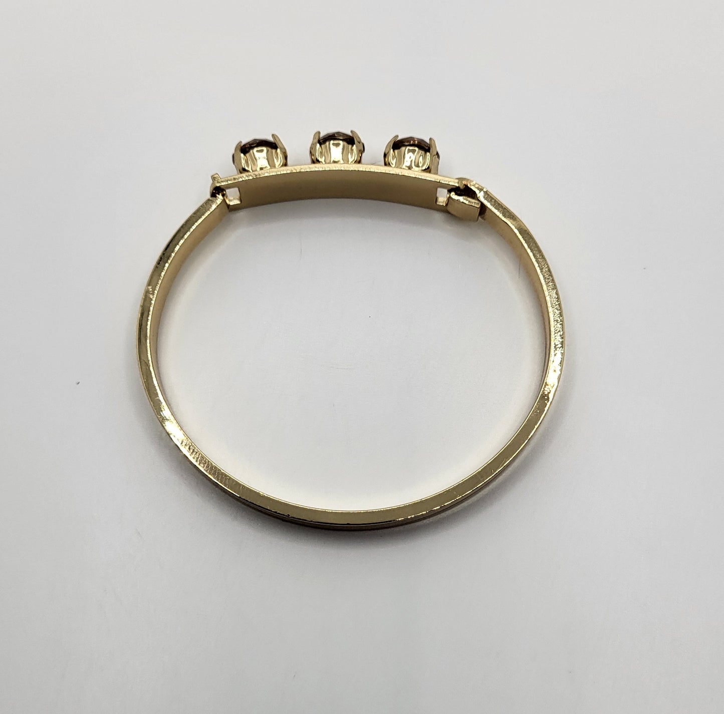 Bangle Bracelets - Swarovski Crystal Stones & Gold Plated Brass