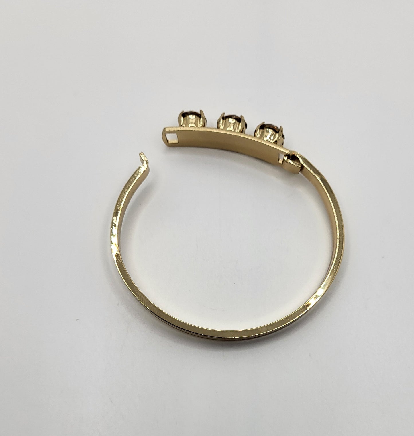 Bangle Bracelets - Swarovski Crystal Stones & Gold Plated Brass