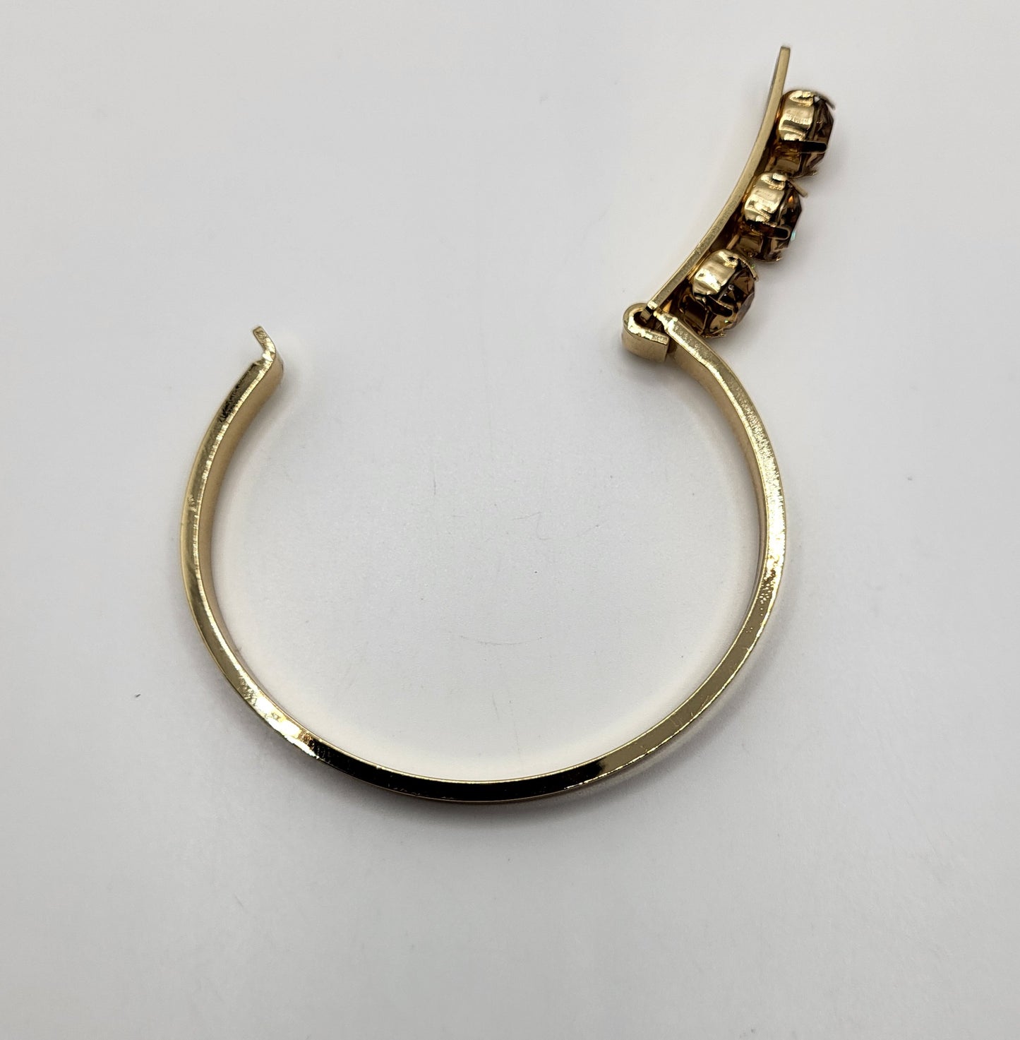 Bangle Bracelets - Swarovski Crystal Stones & Gold Plated Brass