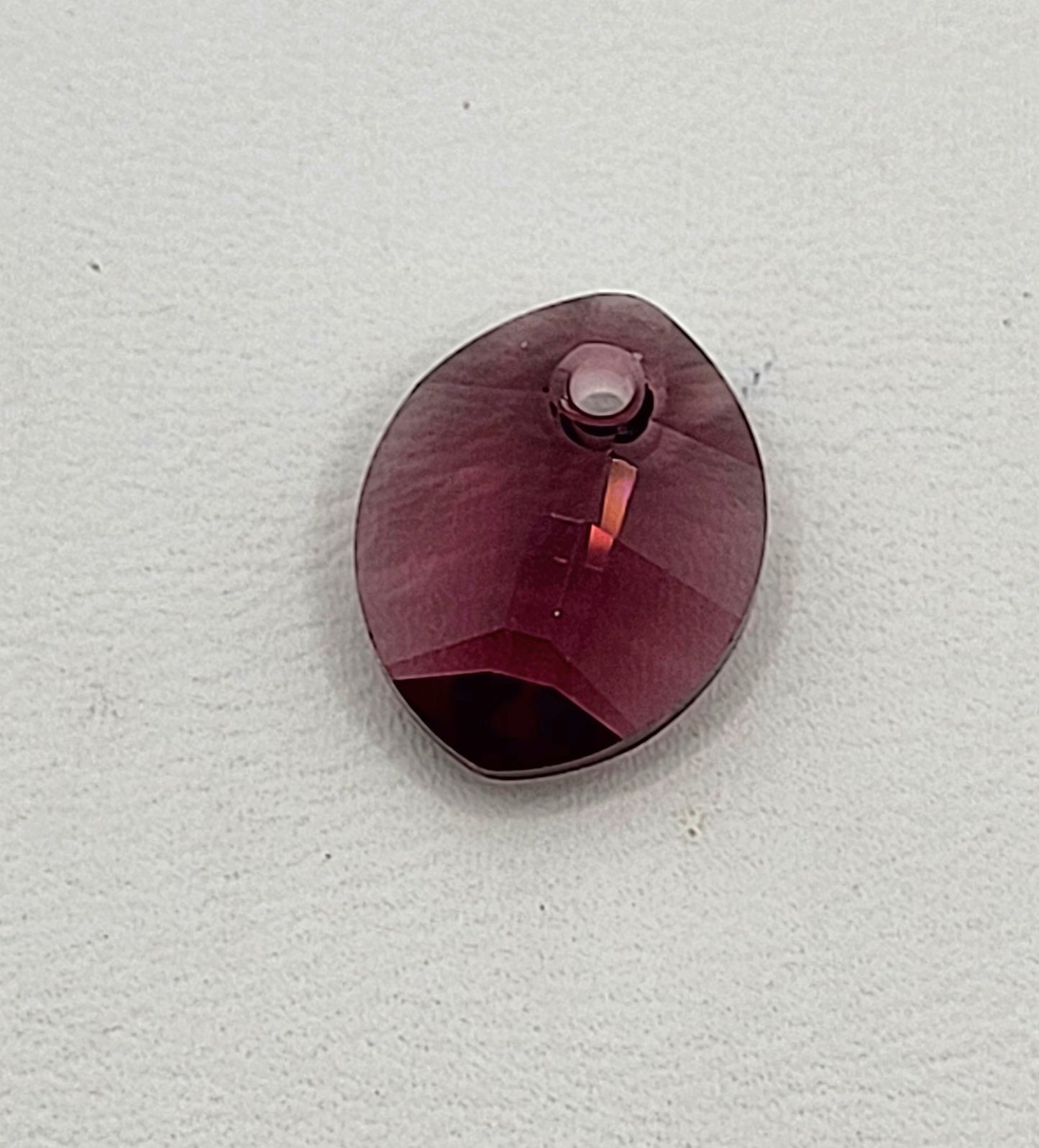 #6734 - Swarovski Crystal Amethyst 14mm Pure Leaf Pendant; LAST ONE
