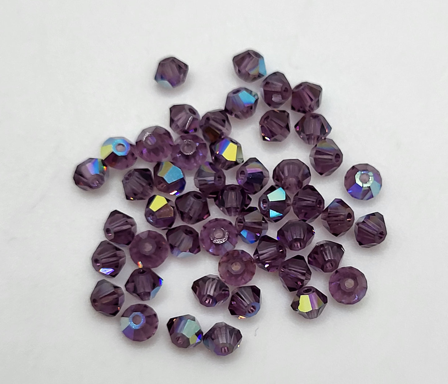 #5301 - 48pc Swarovski Crystal Lilac AB 3mm Bicone Beads; LAST ONE