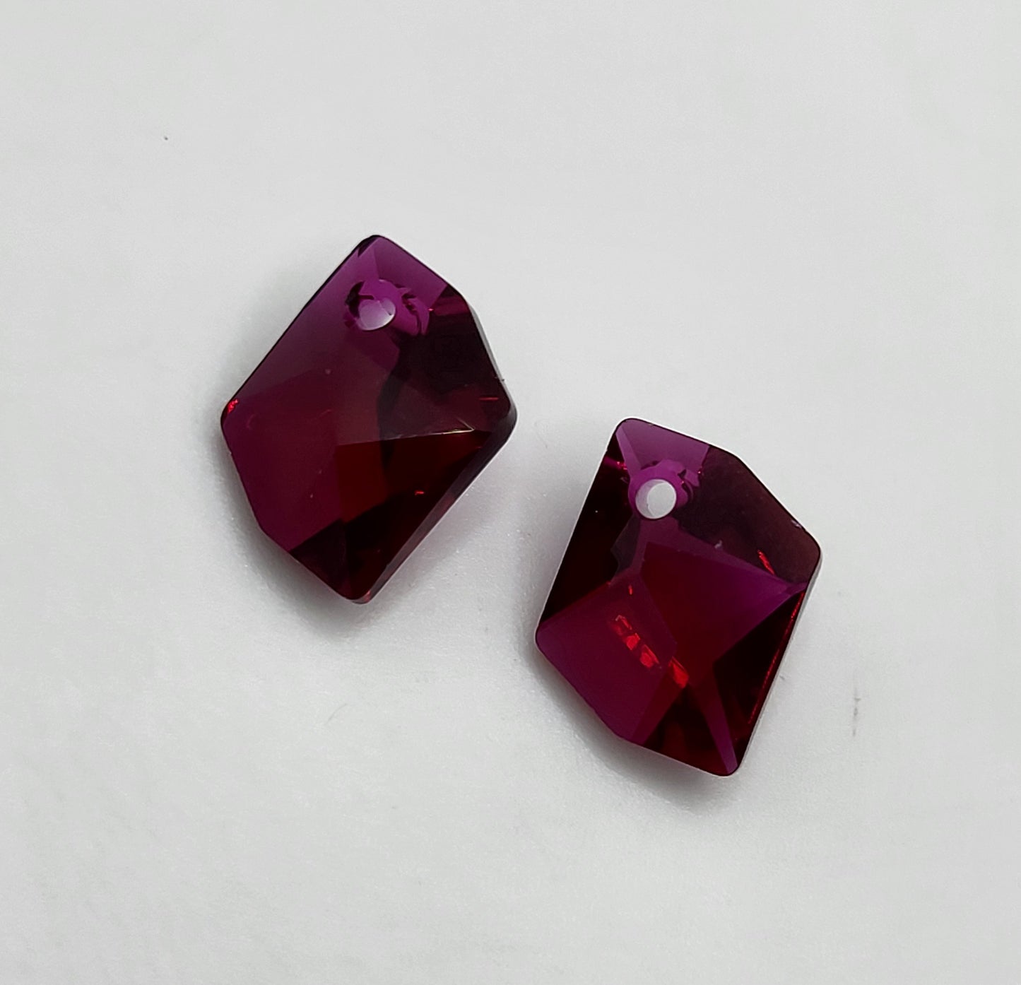 #6680 - 2pc Swarovski Crystal Ruby 14mm Cosmic Pendants; LAST ONE