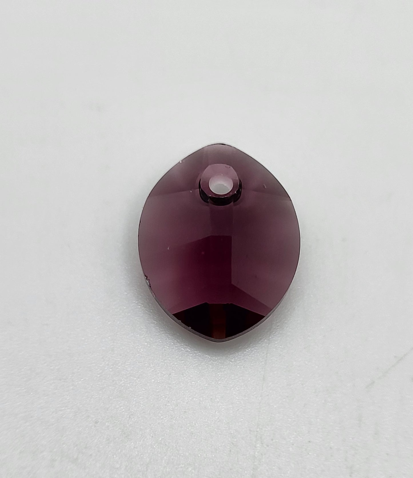 #6734 - Swarovski Crystal Amethyst 14mm Pure Leaf Pendant; LAST ONE