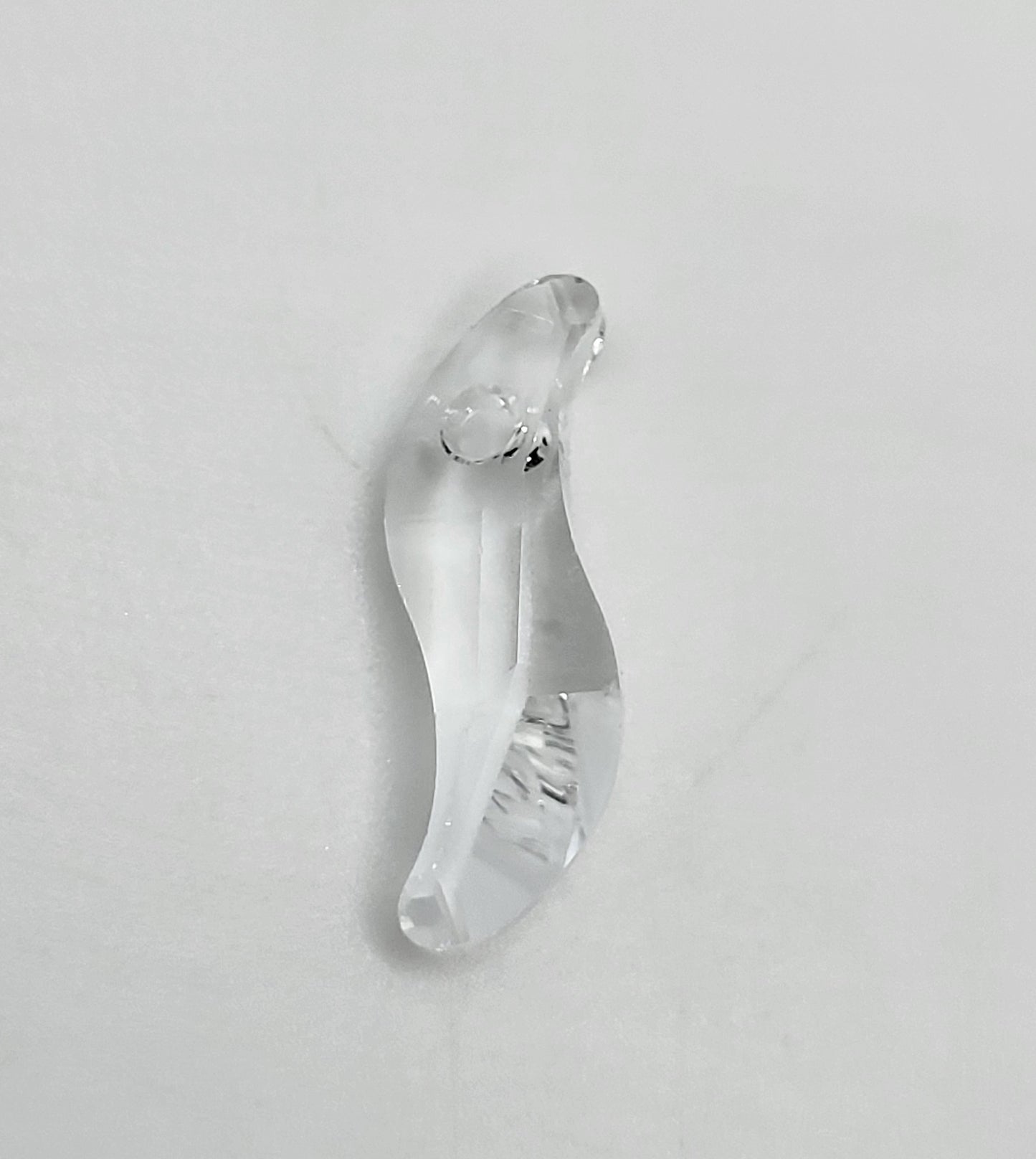 #6525 - Swarovski Crystal Clear 19mm Wave Pendant; LAST ONE