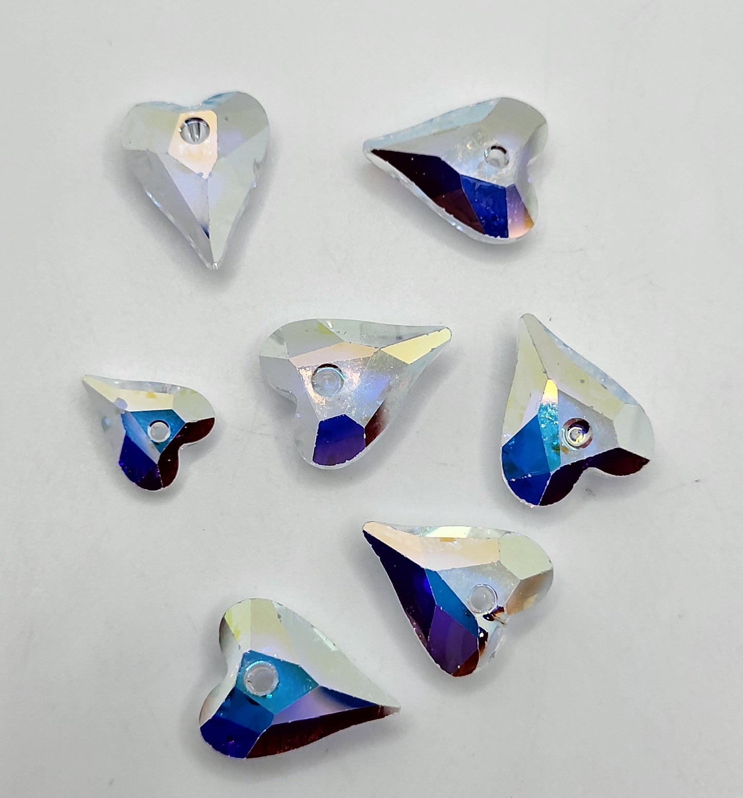 CLEARANCE MIX! 7pc Swarovski Crystal Clear AB Wild Heart 6240 Pendants