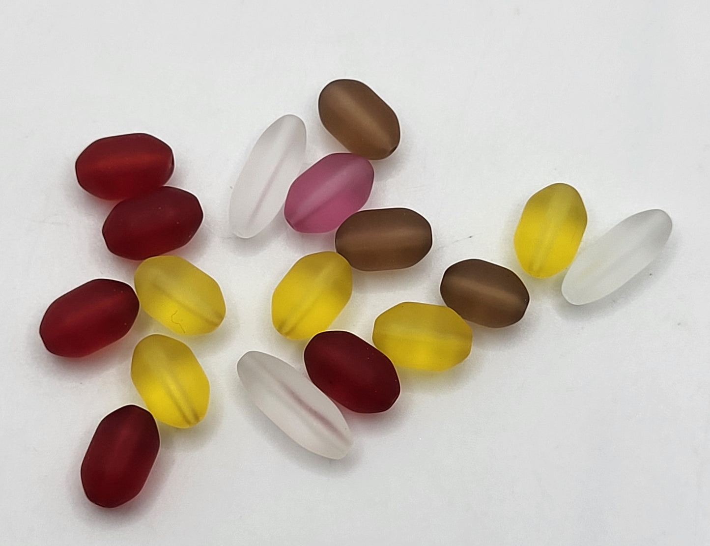 CLEARANCE MIX! 17pc Swarovski Crystal Frosted Matte Oval 5290/5 Beads