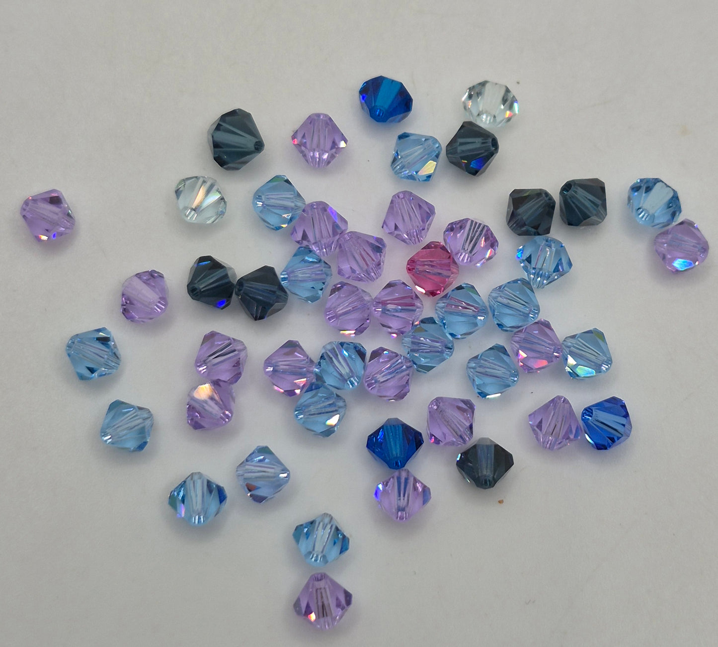 CLEARANCE MIX! 49pc Swarovski Crystal Mixed Lighter Colors 5mm Bicone Beads; LAST ONE (Copy)