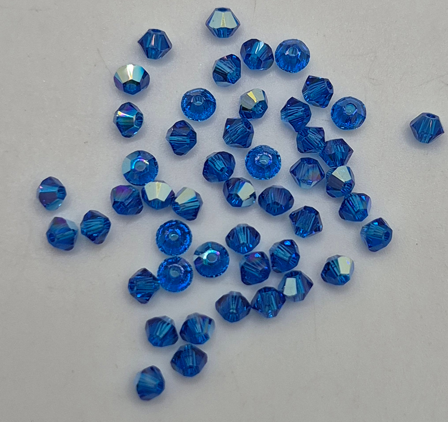 #5301 - 48pc Swarovski Crystal Capri Blue AB 3mm Bicone Beads; LAST ONE