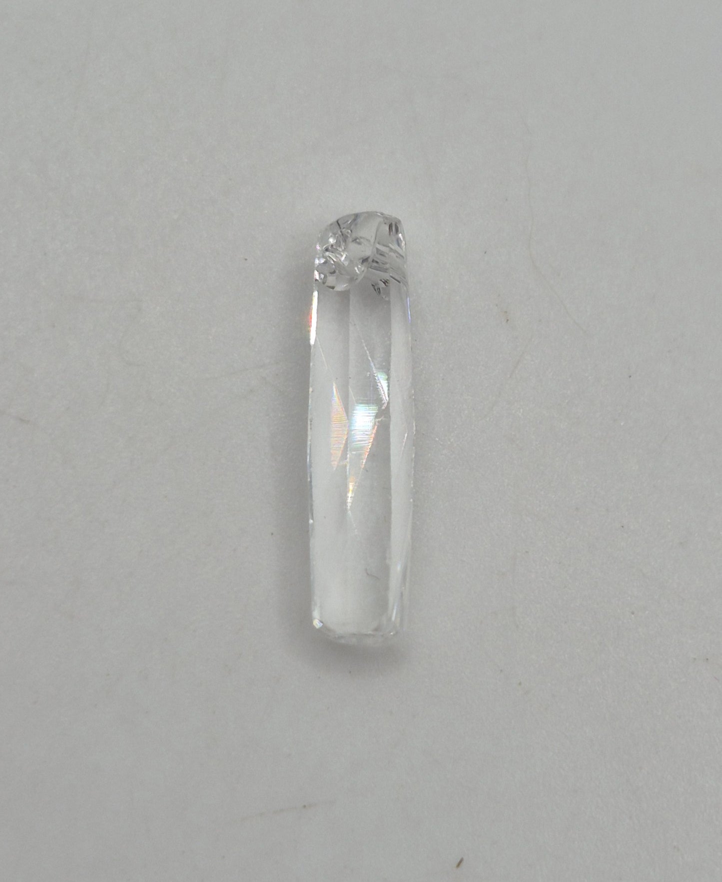 #6460 - Swarovski Crystal Clear 20x5mm Column Pendant; LAST ONE
