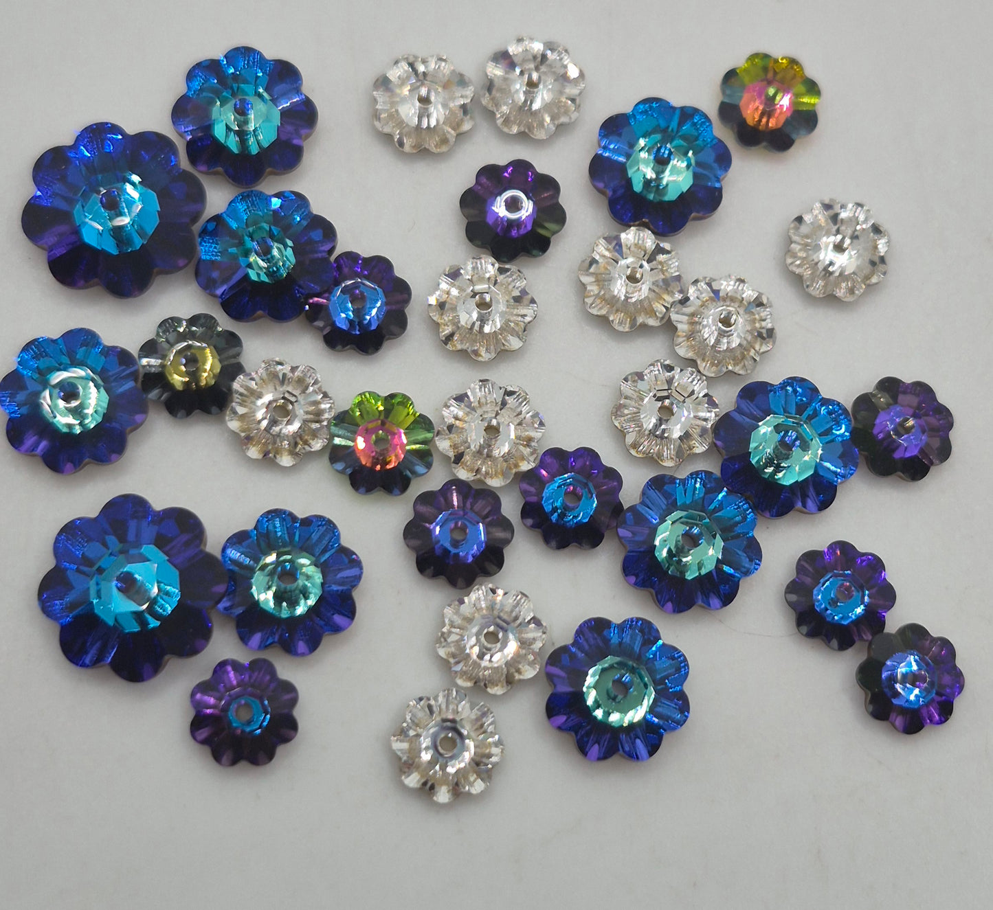 CLEARANCE MIX! 32pc Swarovski Crystal 6-10mm Margarita 3700 Beads; Multiple Colors