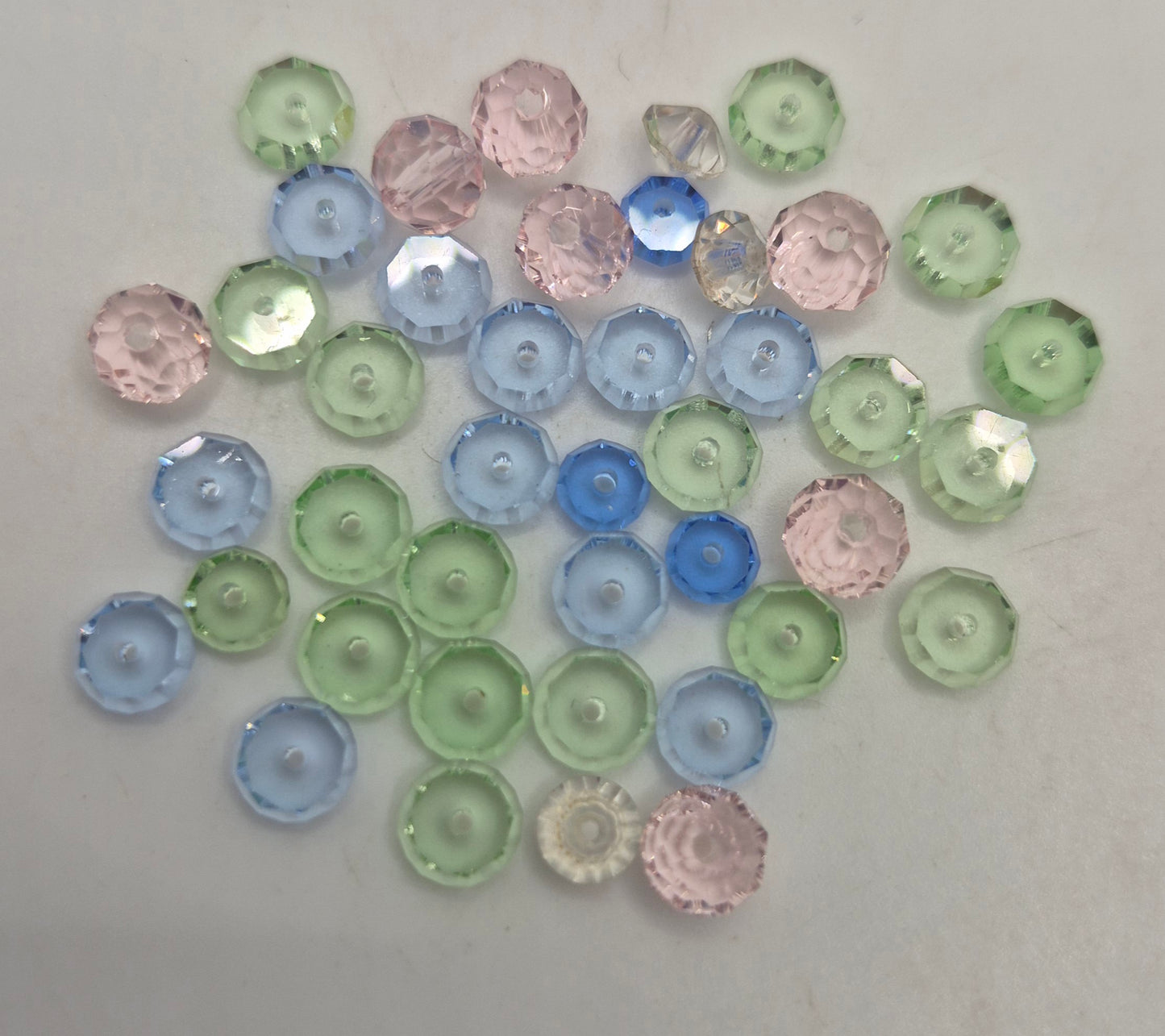 CLEARANCE MIX! 42pc Swarovski Crystal Pastel Spacer 5350 & Donut 5040 Beads