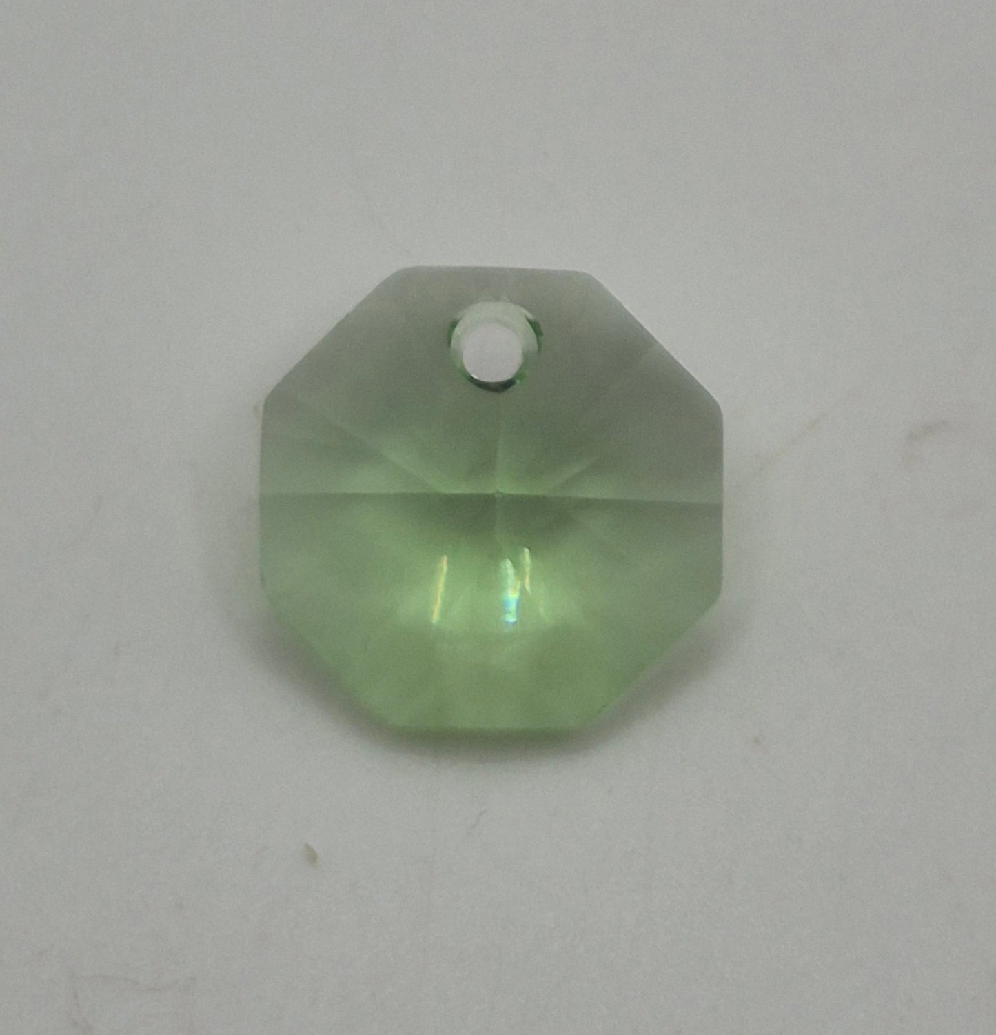 #6401 - Swarovski Crystal Peridot 14mm 1 Hole Octagon Pendant; LAST ONE