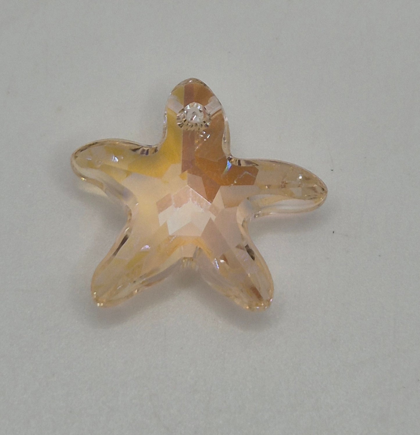 #6721 - Swarovski Crystal Silk AB 21mm Starfish Pendant; LAST ONE