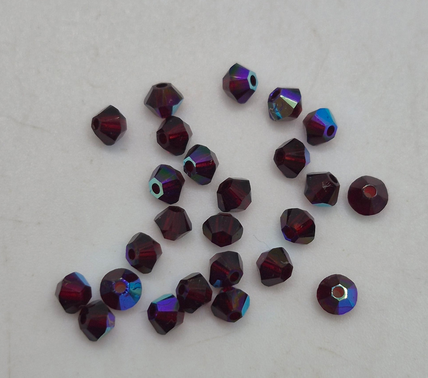 #5328 - 25pc Swarovski Crystal Garnet AB 3mm Bicone Beads; LAST ONE