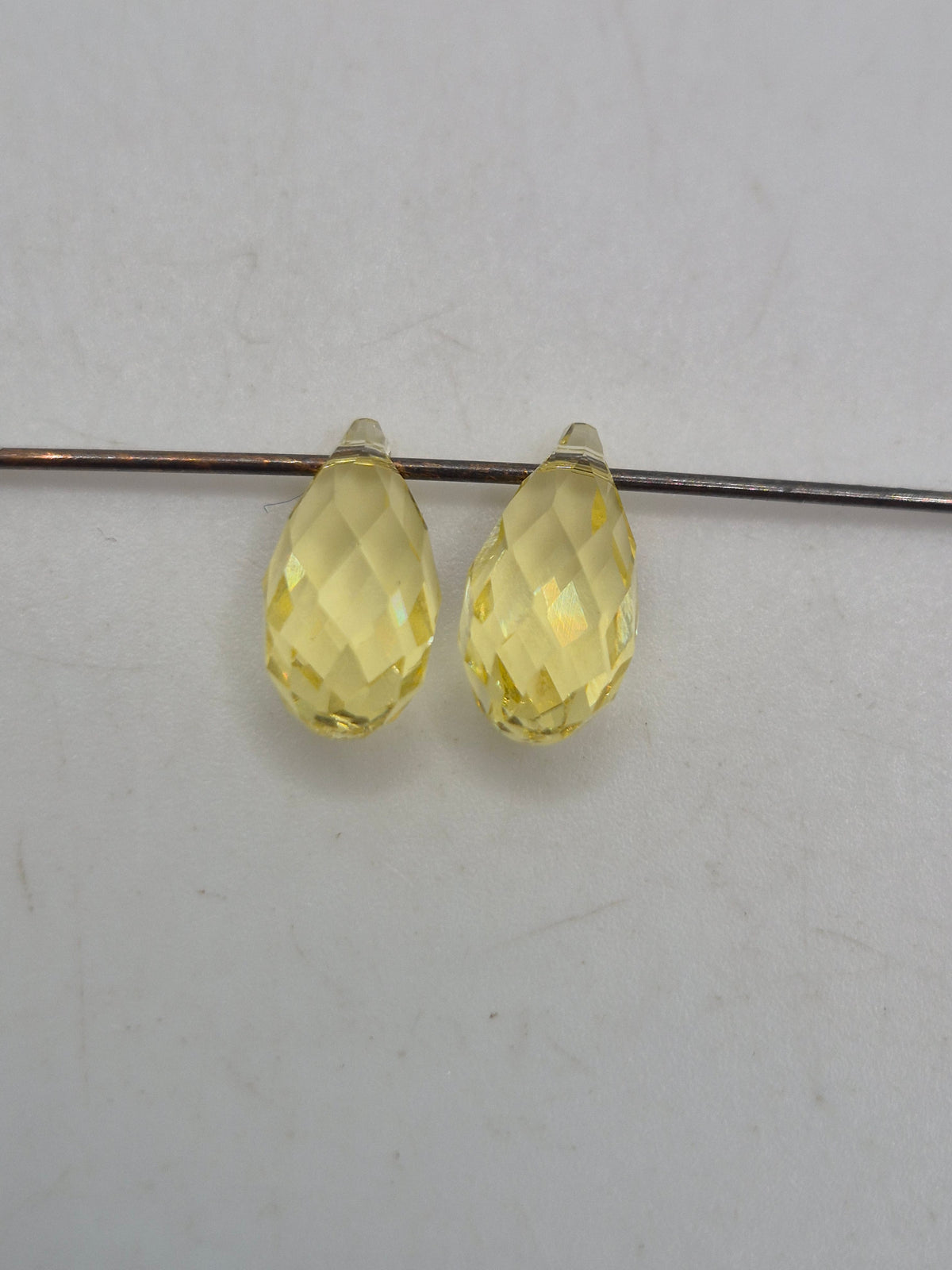 #6010 - Swarovski Crystal Jonquil 11mm Briolette Pendants; 2pc per pack