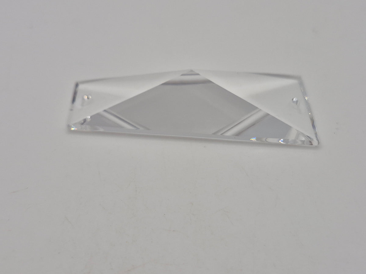 #8450 - Swarovski Crystal Clear 58x26mm Coffin/ Tapered Baguette 2 Hole Suncatcher