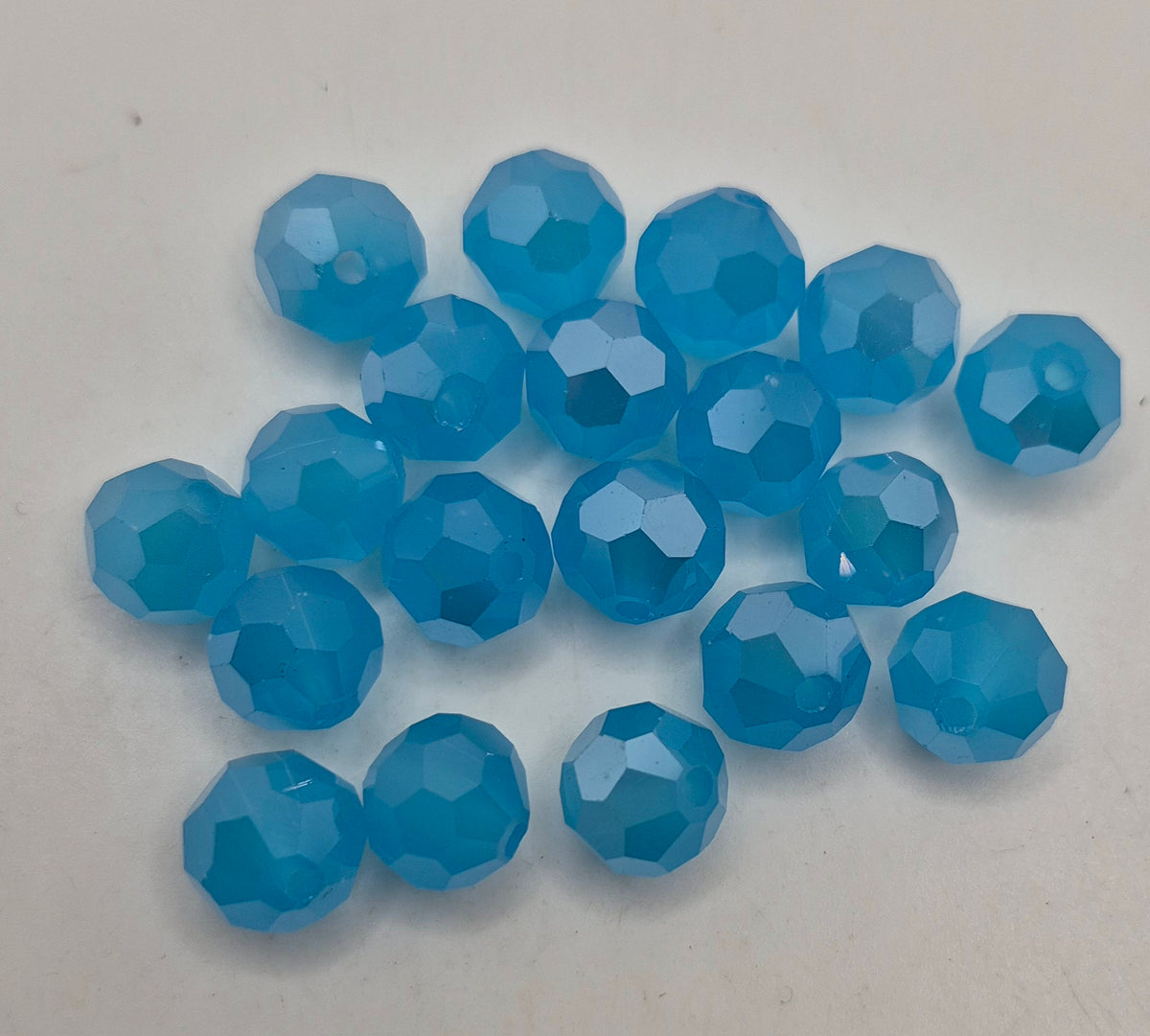 CLEARANCE MIX! 18pc ?Swarovski? Opalescent Light Blue 10mm Round Beads; Read Description! (Copy)
