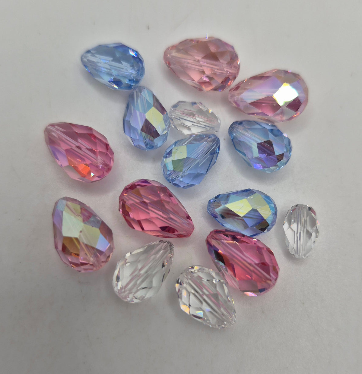CLEARANCE MIX! 15pc Swarovski Crystal 9-13mm Teardrop 5500 Bead Mix; LAST ONE