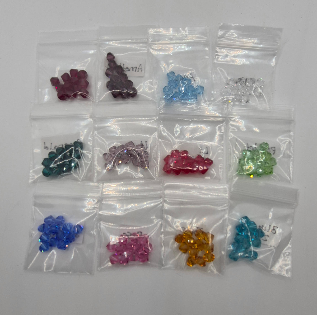 AMAZING DEAL! 144pc Swarovski Crystal Birthstone Colors 6mm Bicone Beads; 12pc each month