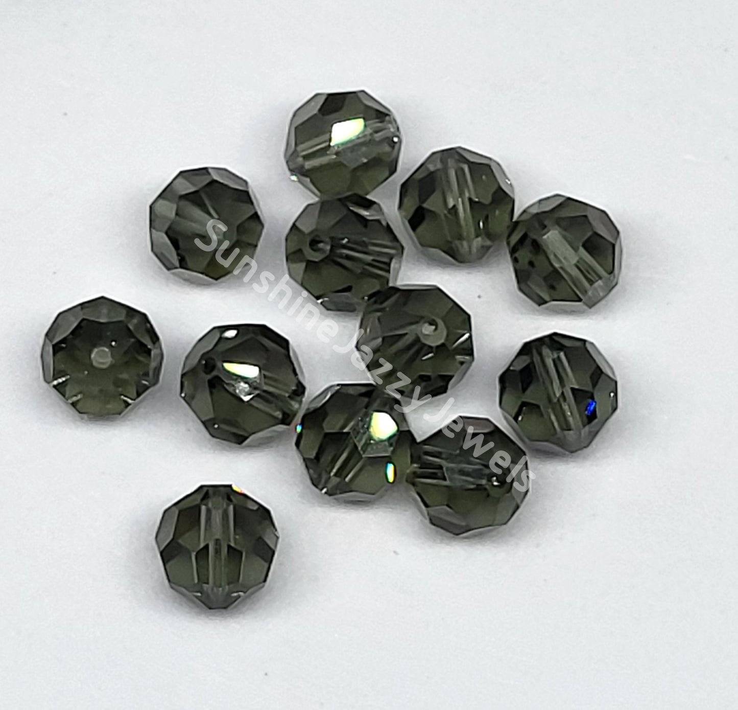 #199 - Swarovski Crystal Morion Round Beads; 3 Sizes