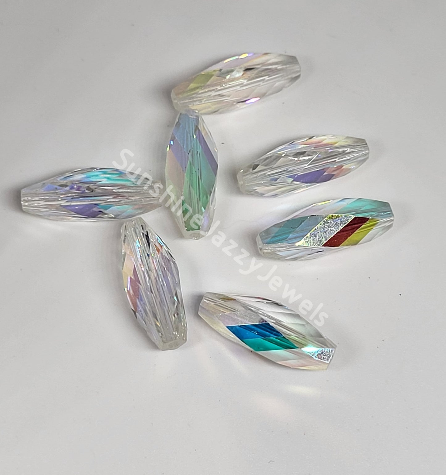#5206 - Swarovski Crystal Twisted Oval Beads