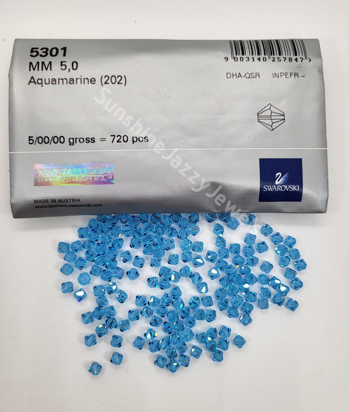 #5301 - Factory Pack Swarovski Crystal 5mm Bicone Beads