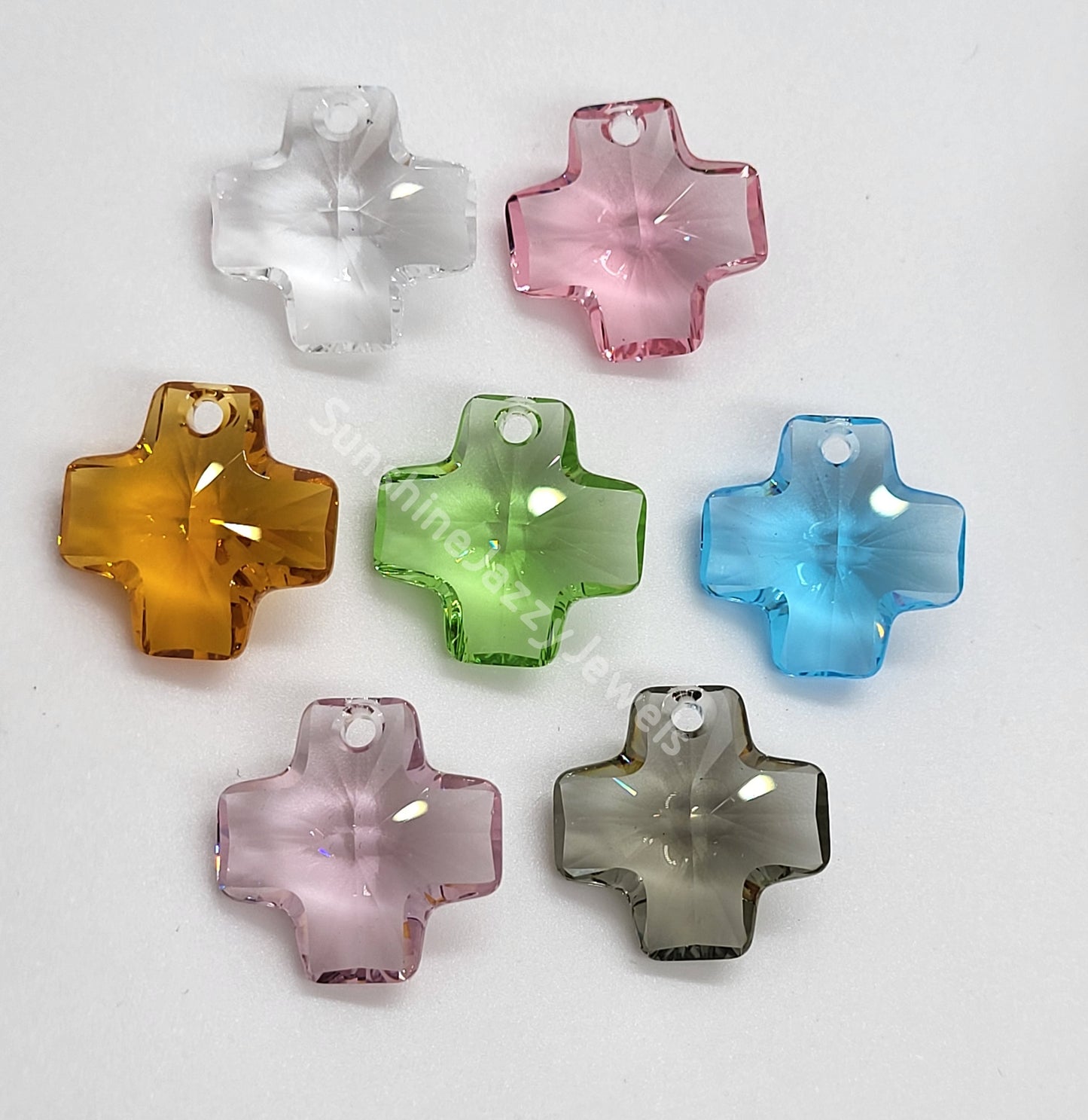 #6866 - Swarovski Crystal 20mm Chunky Cross Pendant