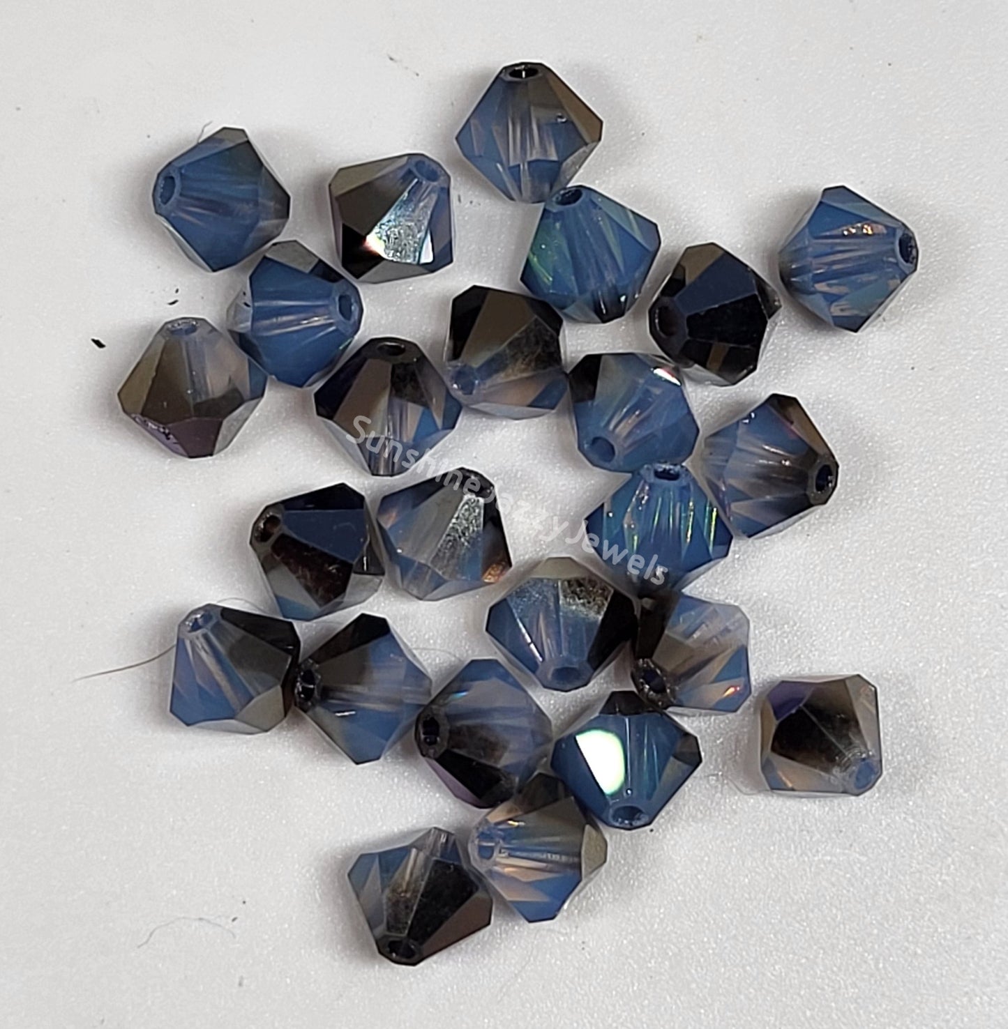 #5328 - Swarovski Crystal 5mm Bicone Beads; Opal Colors