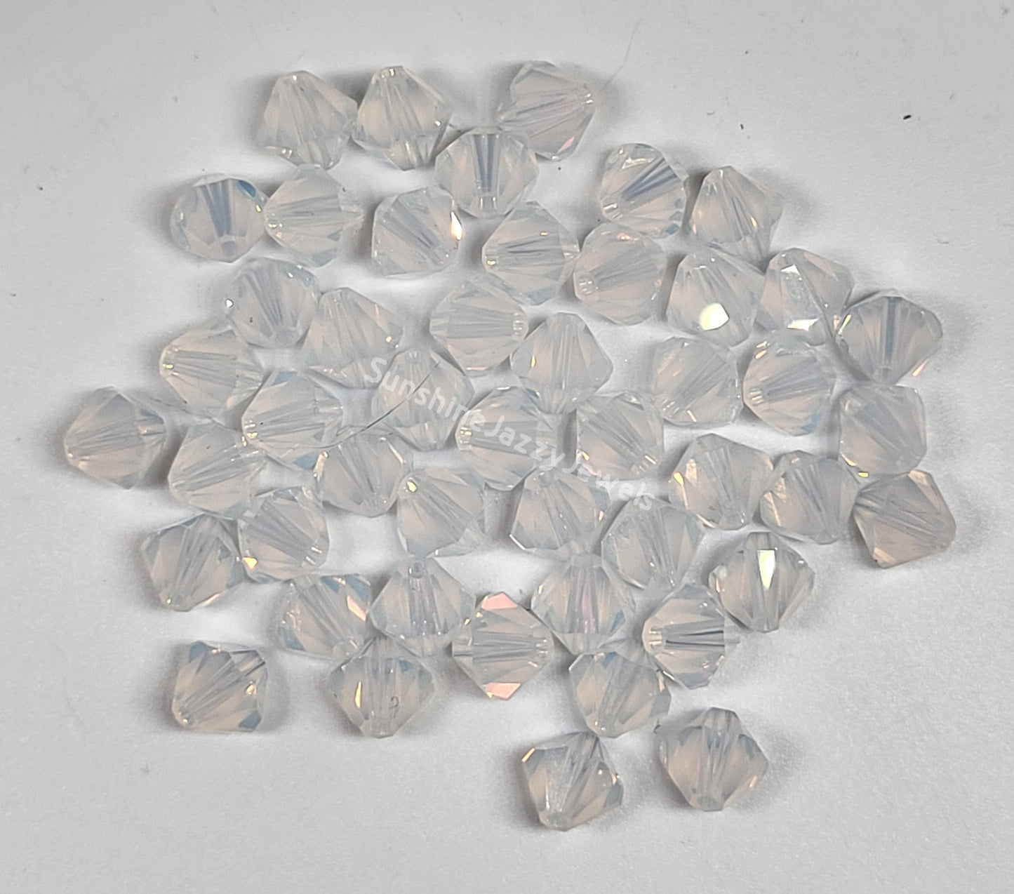 #5328 - Swarovski Crystal 6mm Bicones - Opal Finish