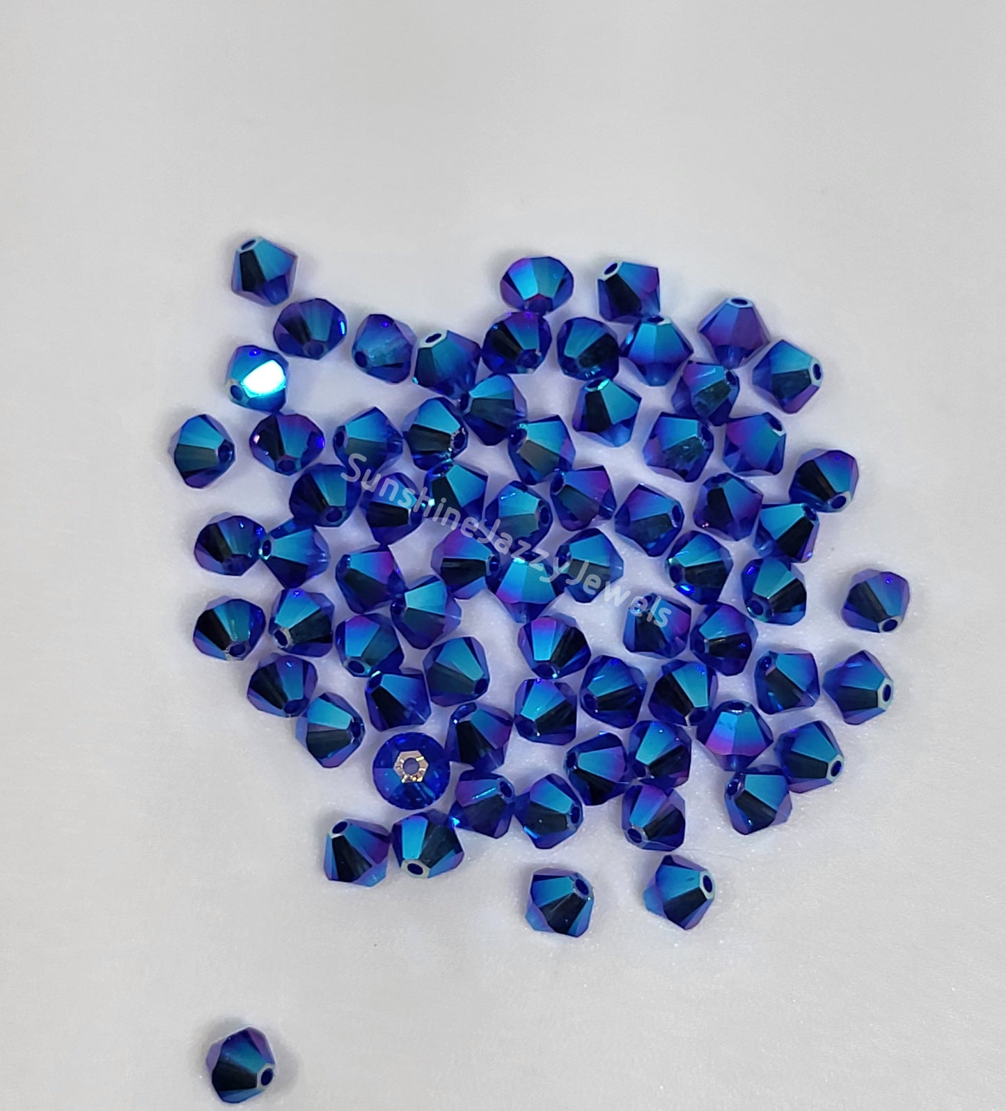 #5328 - Swarovski Crystal 4mm AB2X Bicone Beads; 24pc per pack