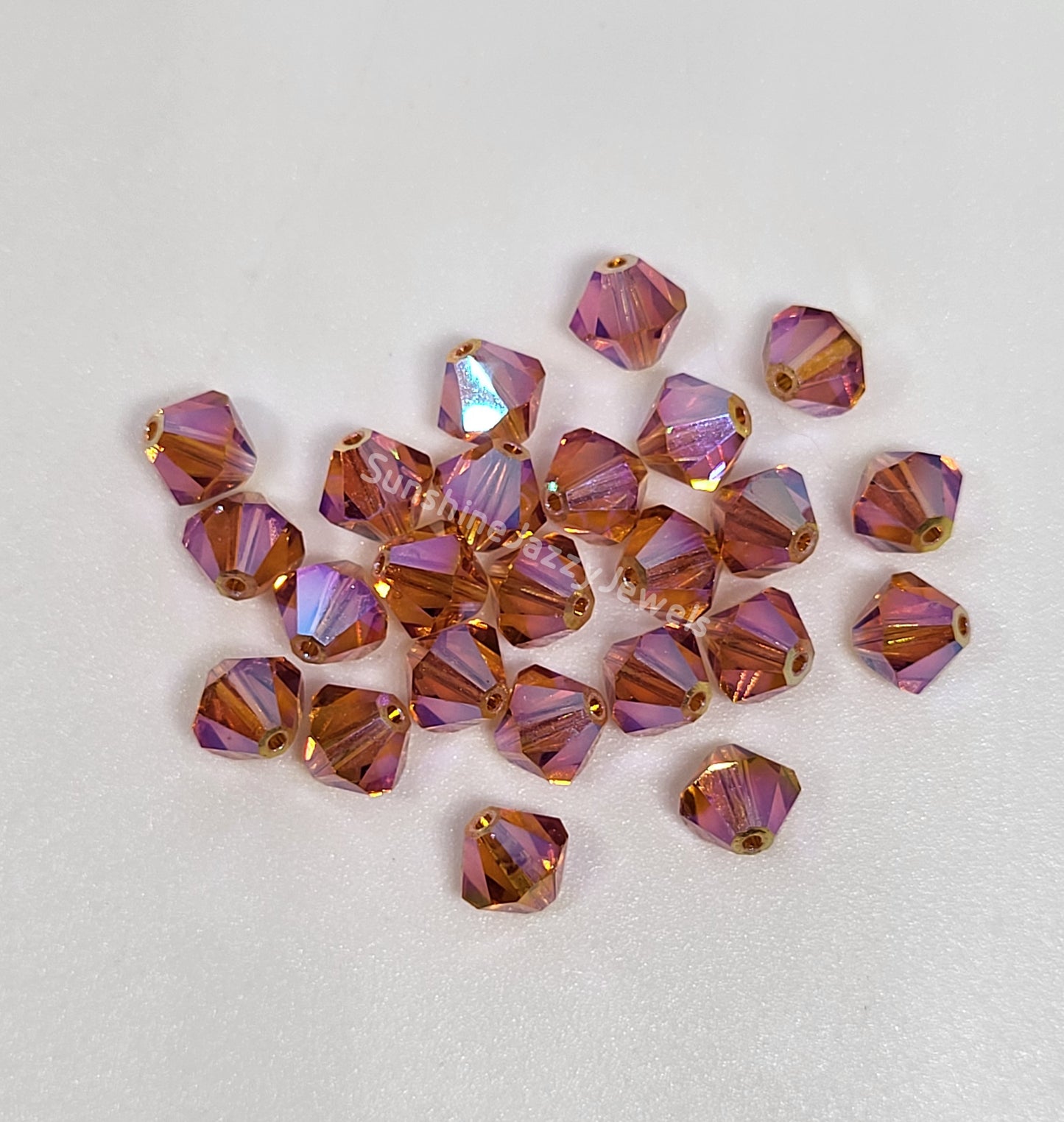 #5328 - Swarovski Crystal 6mm AB2X Bicone Beads; 12pc per pack
