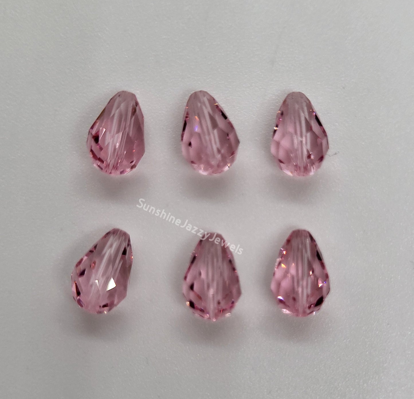#5500 - Swarovski Crystal 9x6mm Colored Teardrop Beads; 6pc per pack