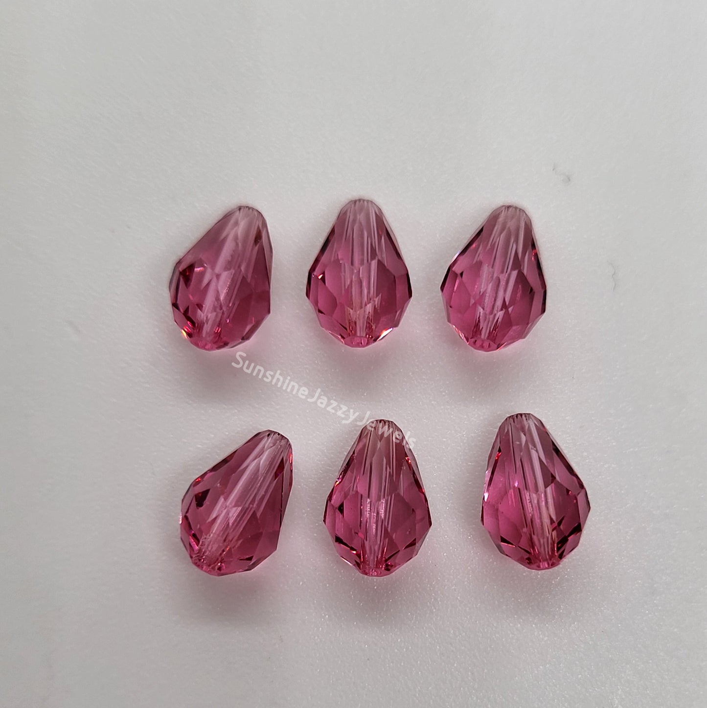 #5500 - Swarovski Crystal 9x6mm Colored Teardrop Beads; 6pc per pack