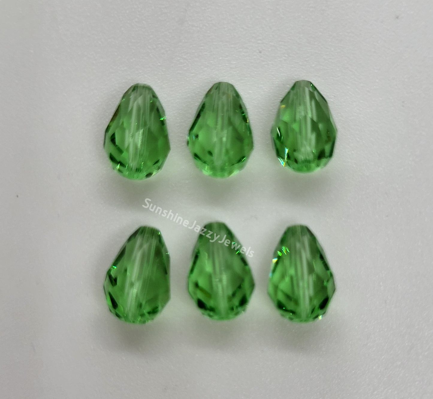 #5500 - Swarovski Crystal 9x6mm Colored Teardrop Beads; 6pc per pack