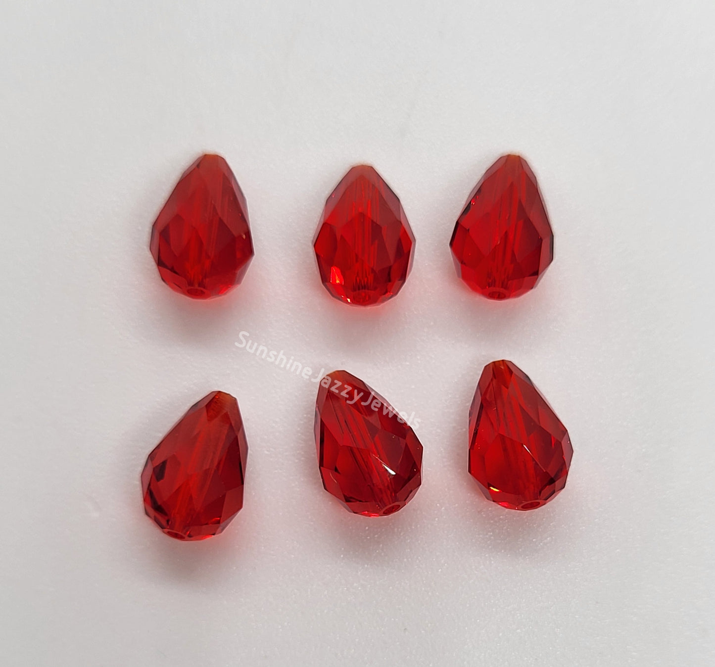#5500 - Swarovski Crystal 9x6mm Colored Teardrop Beads; 6pc per pack