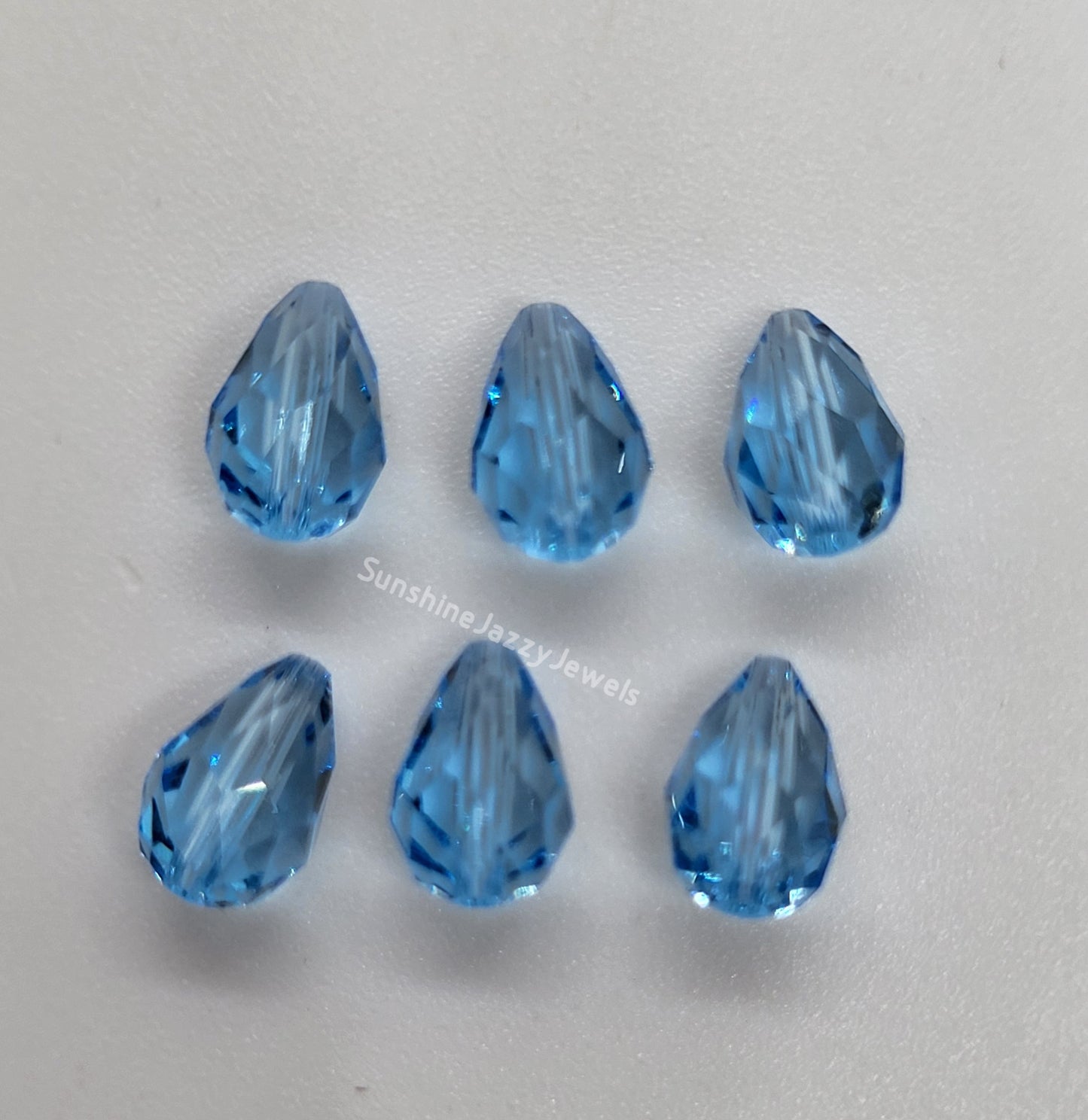 #5500 - Swarovski Crystal 9x6mm Colored Teardrop Beads; 6pc per pack