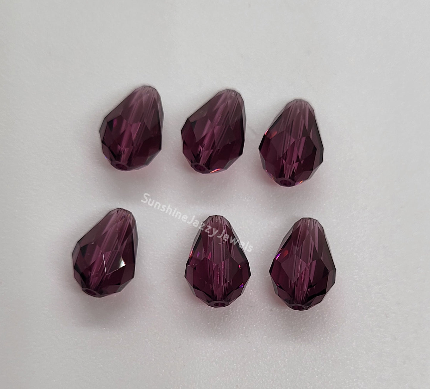 #5500 - Swarovski Crystal 9x6mm Colored Teardrop Beads; 6pc per pack