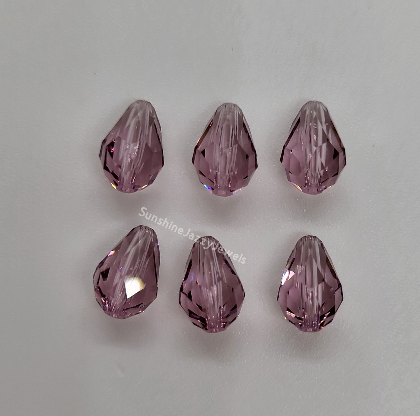 #5500 - Swarovski Crystal 9x6mm Colored Teardrop Beads; 6pc per pack