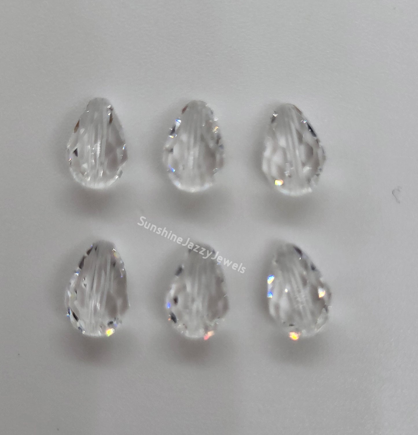 #5500 - Swarovski Crystal 9x6mm Colored Teardrop Beads; 6pc per pack
