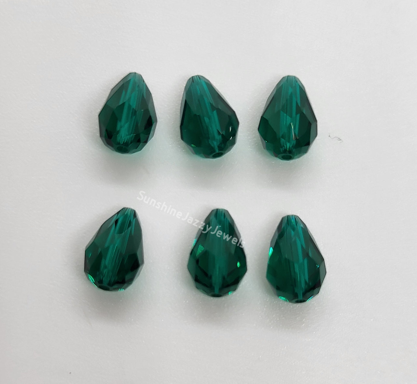 #5500 - Swarovski Crystal 9x6mm Colored Teardrop Beads; 6pc per pack