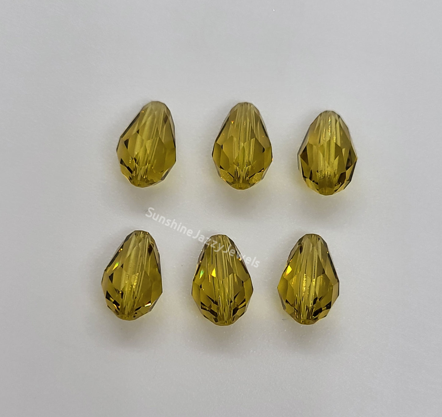 #5500 - Swarovski Crystal 9x6mm Colored Teardrop Beads; 6pc per pack