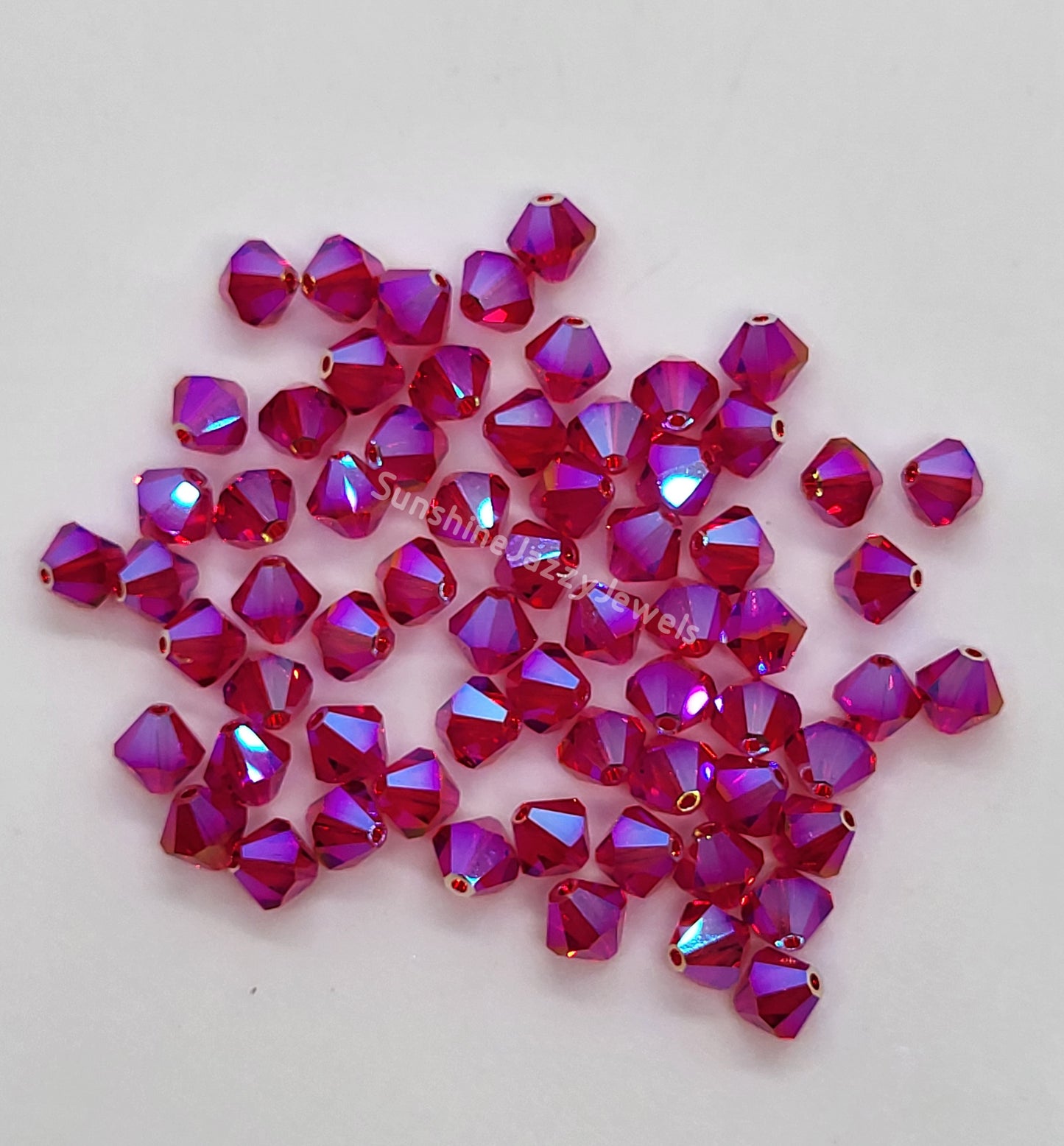 #5328 - Swarovski Crystal 6mm AB2X Bicone Beads; 12pc per pack