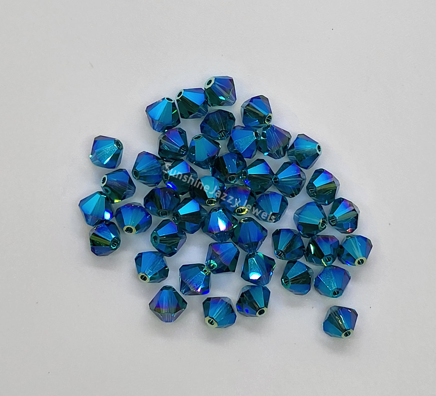 #5328 - Swarovski Crystal 6mm AB2X Bicone Beads; 12pc per pack