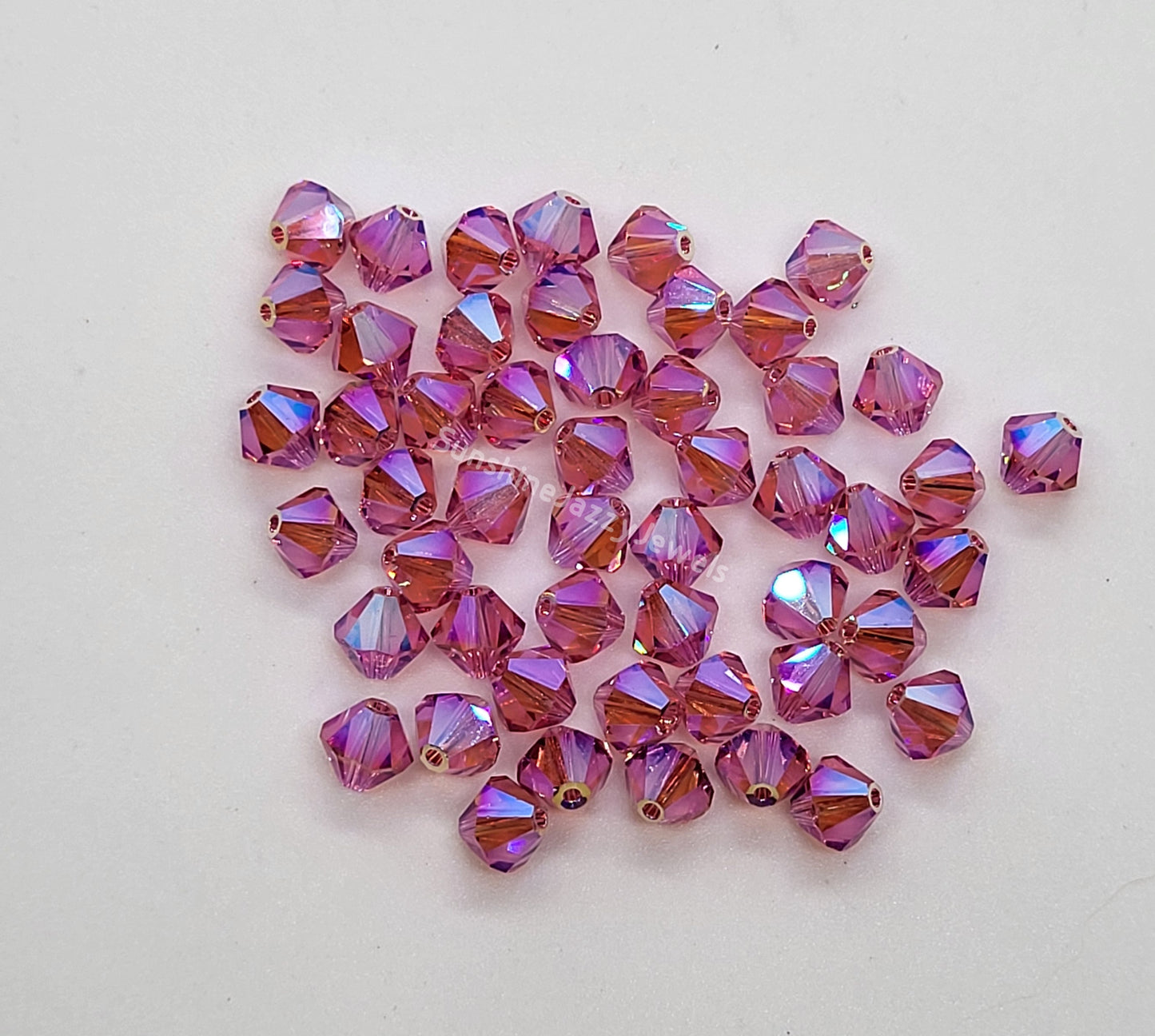 #5328 - Swarovski Crystal 6mm AB2X Bicone Beads; 12pc per pack