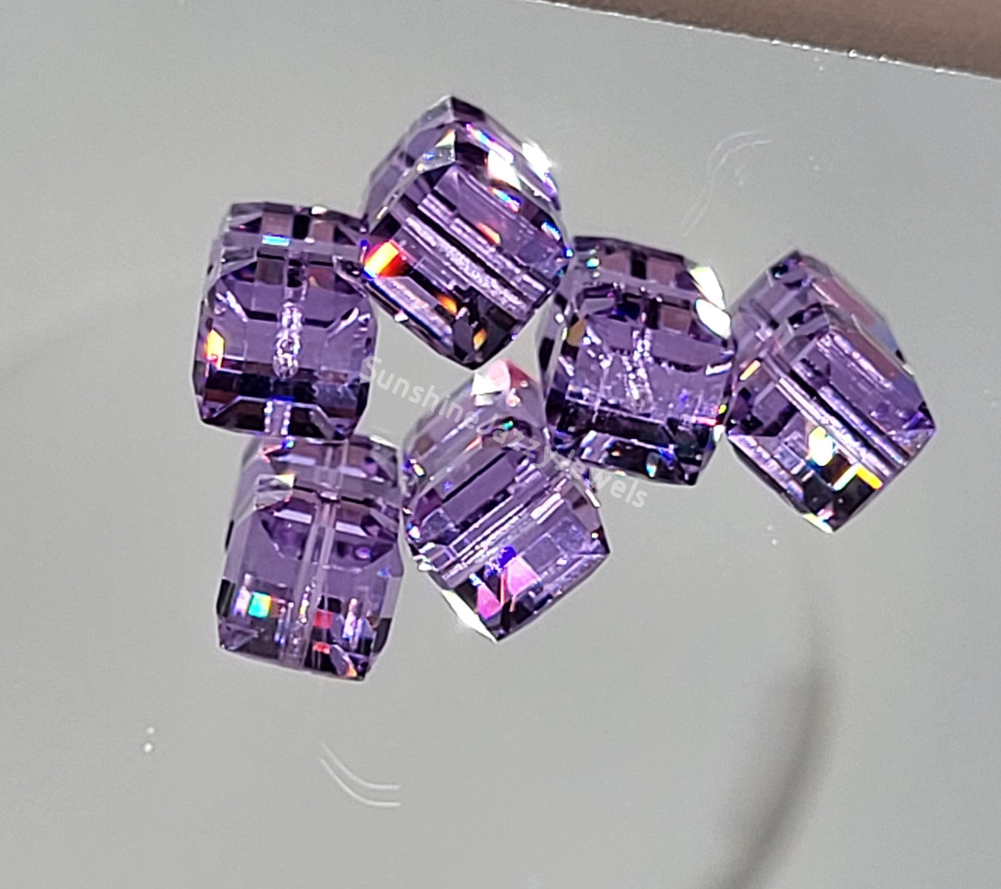 #5601 - Swarovski Crystal 8mm Faceted Cube Beads