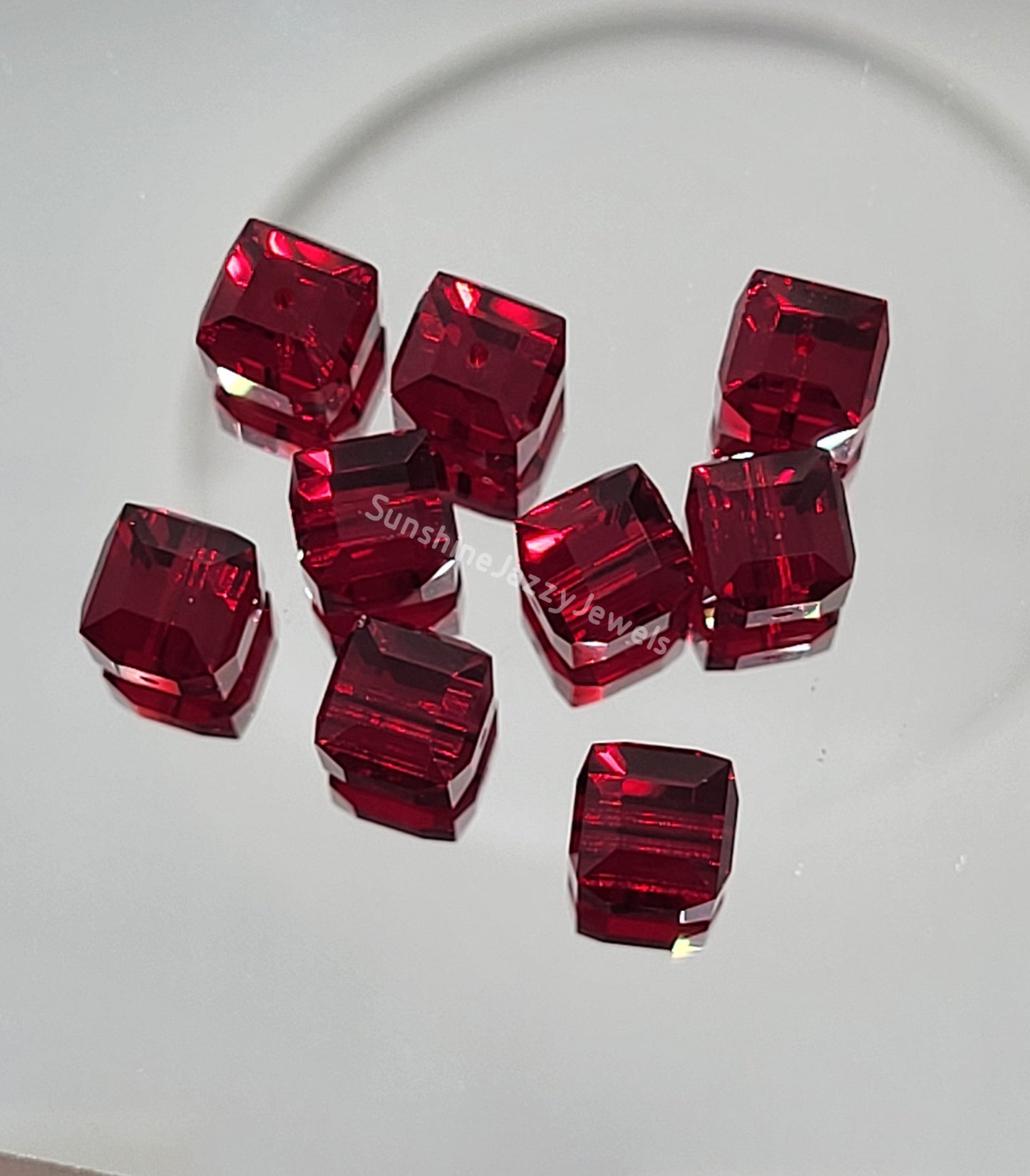 #5601 - Swarovski Crystal 8mm Faceted Cube Beads