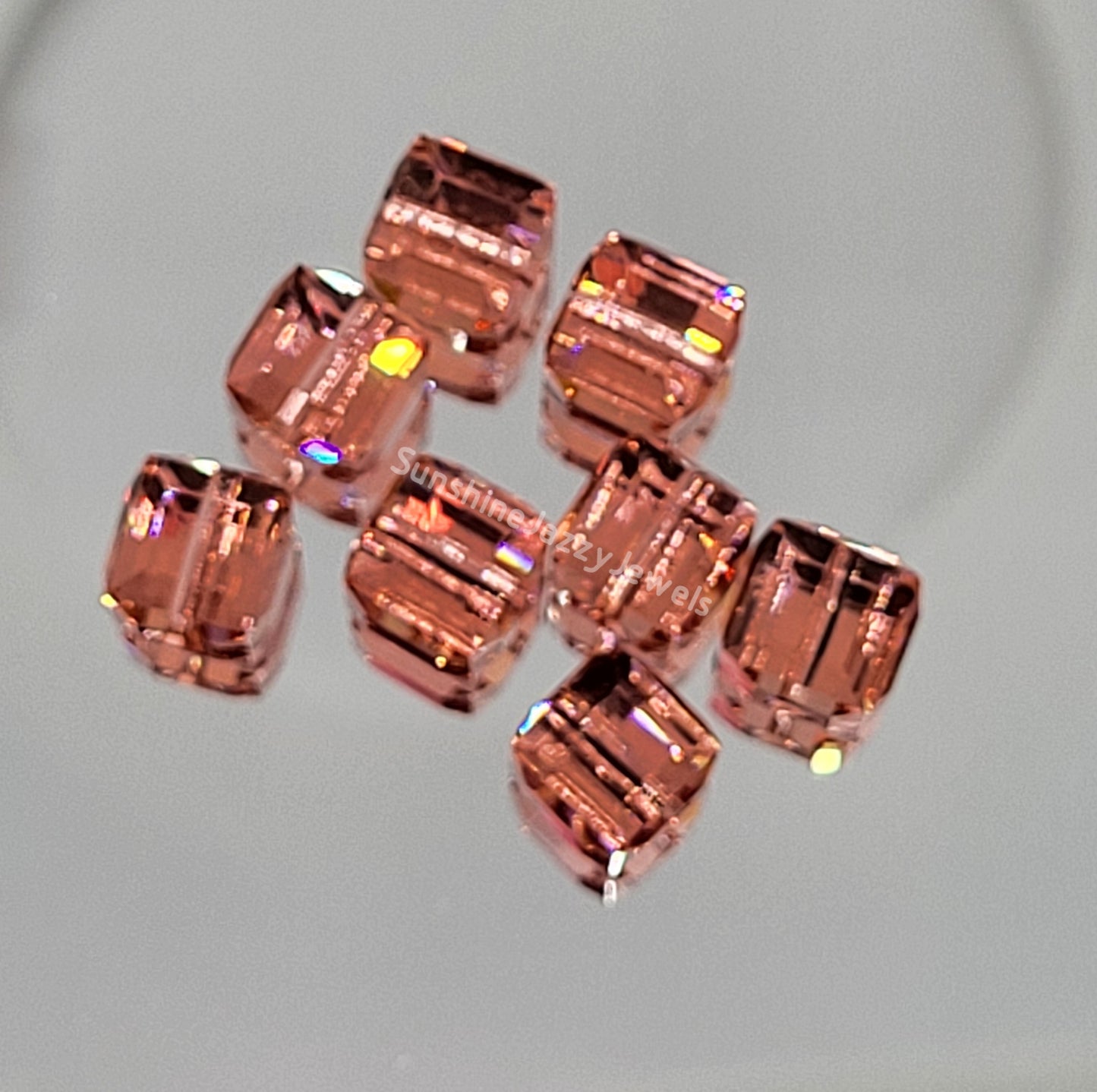#5601 - Swarovski Crystal 8mm Faceted Cube Beads