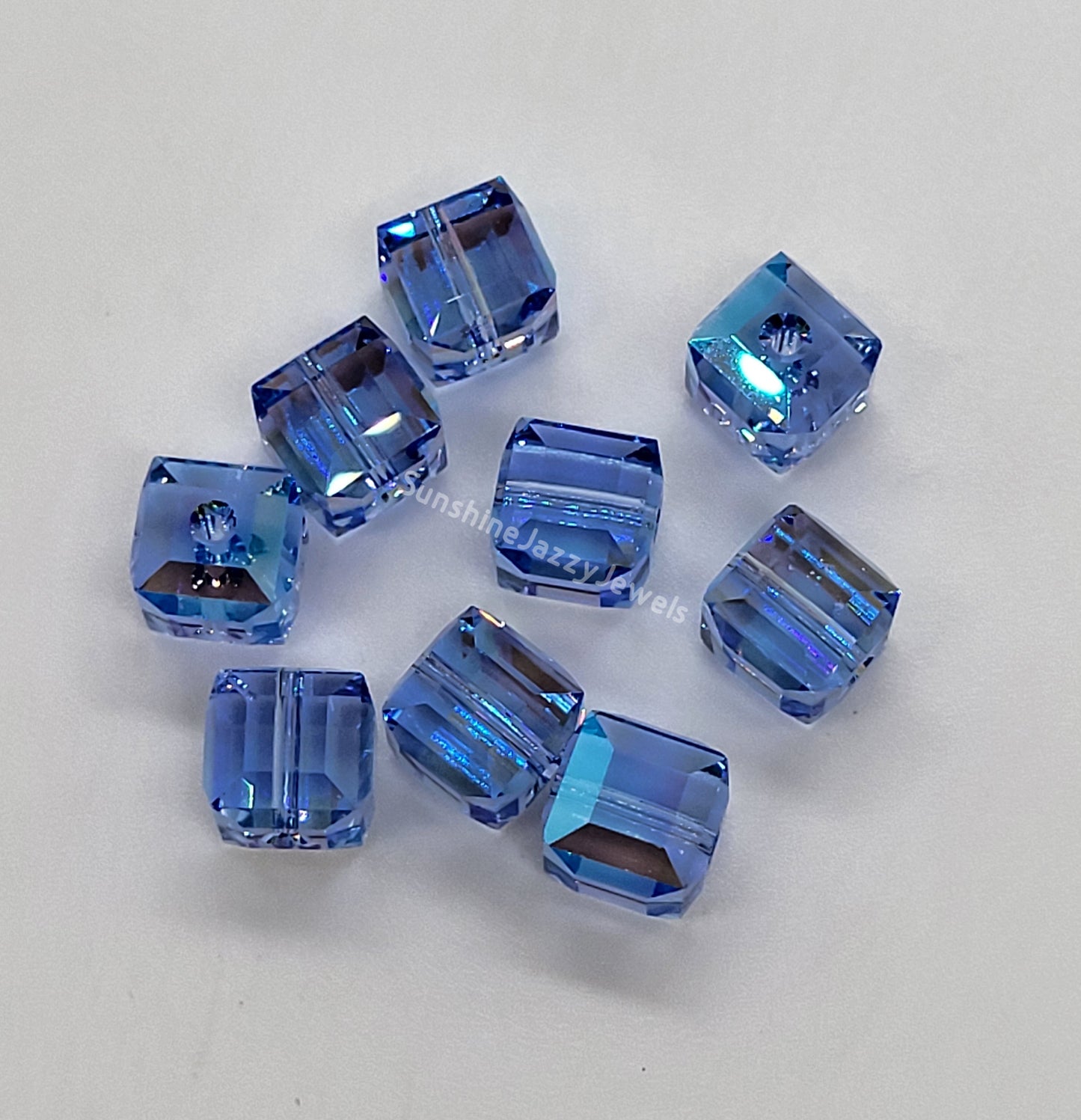 #5601 - Swarovski Crystal 8mm Faceted Cube Beads