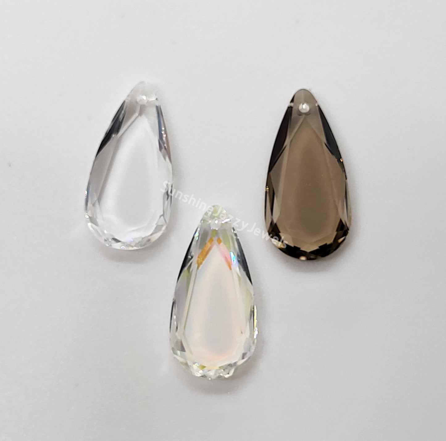 #6140 - Swarovski Crystal Bezeled Teardrop Pendant